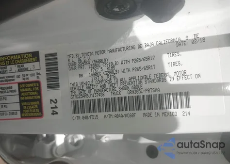 2018 Toyota Tacoma Trd Sport from USA, damaged, VIN 3TMCZ5AN5JM137458